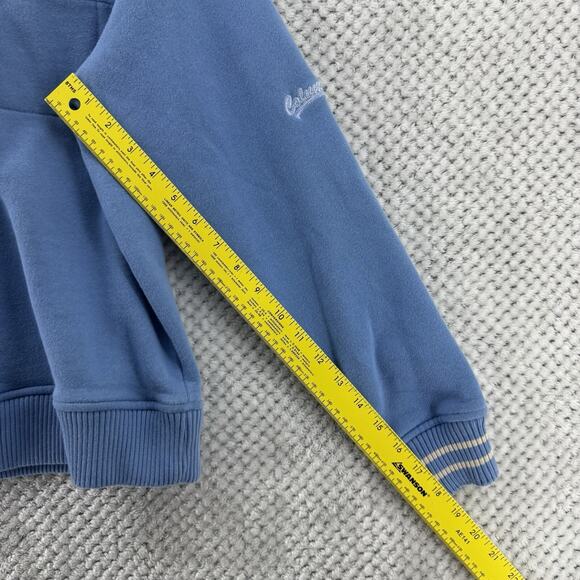 Columbia Sweater S Sky Blue Pull On Hoodie Varsity Pocket Long Sleeves Stretch - Picture 4 of 10